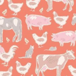 Tela De Algodón Tilda - Maple Farm - Animals - Ginger