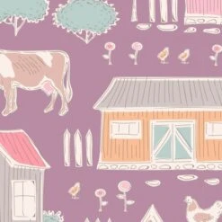 Tela De Algodón Tilda - Maple Farm - Tiny - Mauve