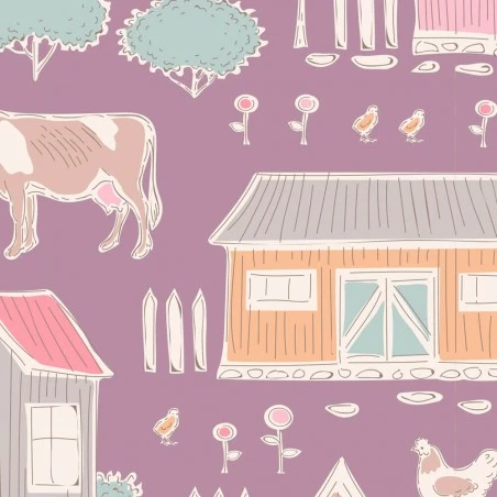 Tela De Algodón Tilda - Maple Farm - Tiny - Mauve 3 Tela De Algodón Tilda - Maple Farm - Tiny - Mauve