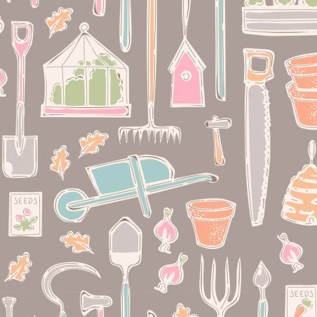 Tela De Algodón Tilda - Maple Farm - Tools - Grey 3 Tela De Algodón Tilda - Maple Farm - Tools - Grey