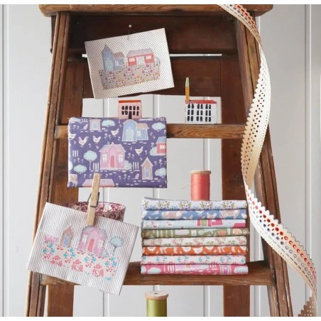 Tela De Algodón Tilda - Maple Farm - Tools - Pink 4 Tela De Algodón Tilda - Maple Farm - Tools - Pink - Imagen 2