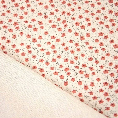 Tela Flannel Cotton Print Katia - Camelia Flowers 4 Tela Flannel Cotton Print Katia - Camelia Flowers - Imagen 2