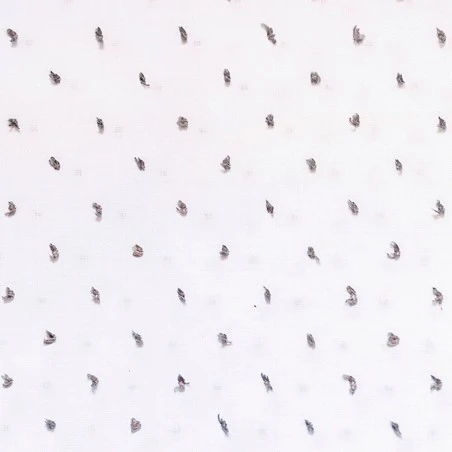 Tela Plumeti Bicolor Katia - White & Grey 3 Tela Plumeti Bicolor Katia - White & Grey