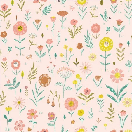 Tela Popelin Katia - Botanist Flowers 3 Tela Popelin Katia - Botanist Flowers