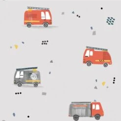 Tela Popelin Katia - Firefighter Cars