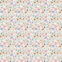 Tela Poplin Katia - Leaves Stamp