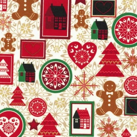 Tela Poplin - Noche De Navidad 3 Tela Poplin - Noche De Navidad