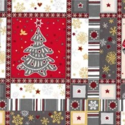 Tela Poplin - Patchwork - Árbol