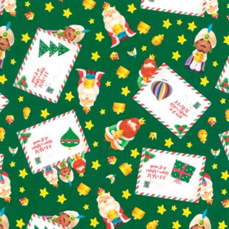 Tela Poplin - Reyes Magos - Cartas 3 Tela Poplin - Reyes Magos - Cartas