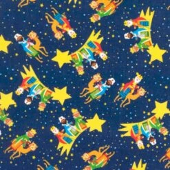 Tela Poplin - Reyes Magos - Noche De Estrellas