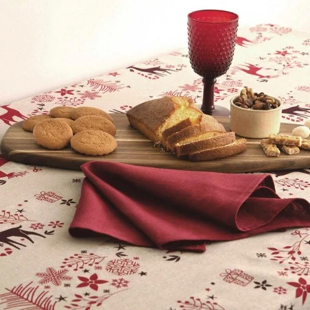 Tela Recycled Canvas Katia - Xmas Red Xmas 4 Tela Recycled Canvas Katia - Xmas Red Xmas - Imagen 2