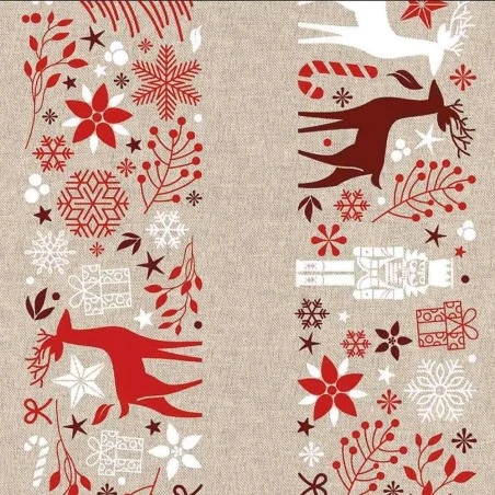 Tela Recycled Canvas Katia - Xmas Red Xmas 3 Tela Recycled Canvas Katia - Xmas Red Xmas