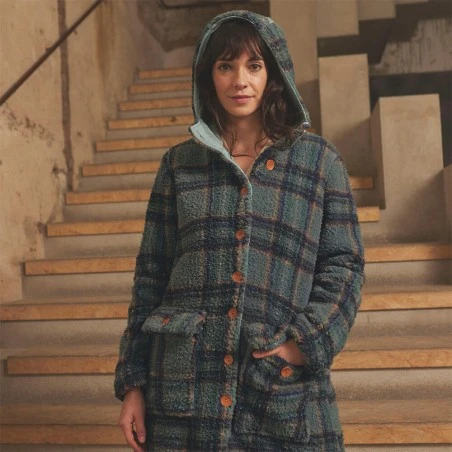 Tela Sherpa Katia - Forest Plaid 4 Tela Sherpa Katia - Forest Plaid - Imagen 2