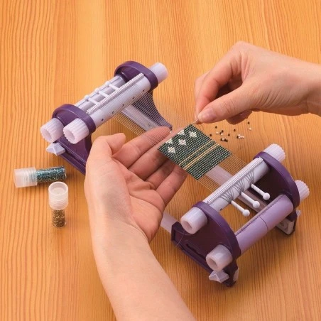 Telar Para Enfilar Cuentas Clover 4 Telar Para Enfilar Cuentas Clover - Imagen 2